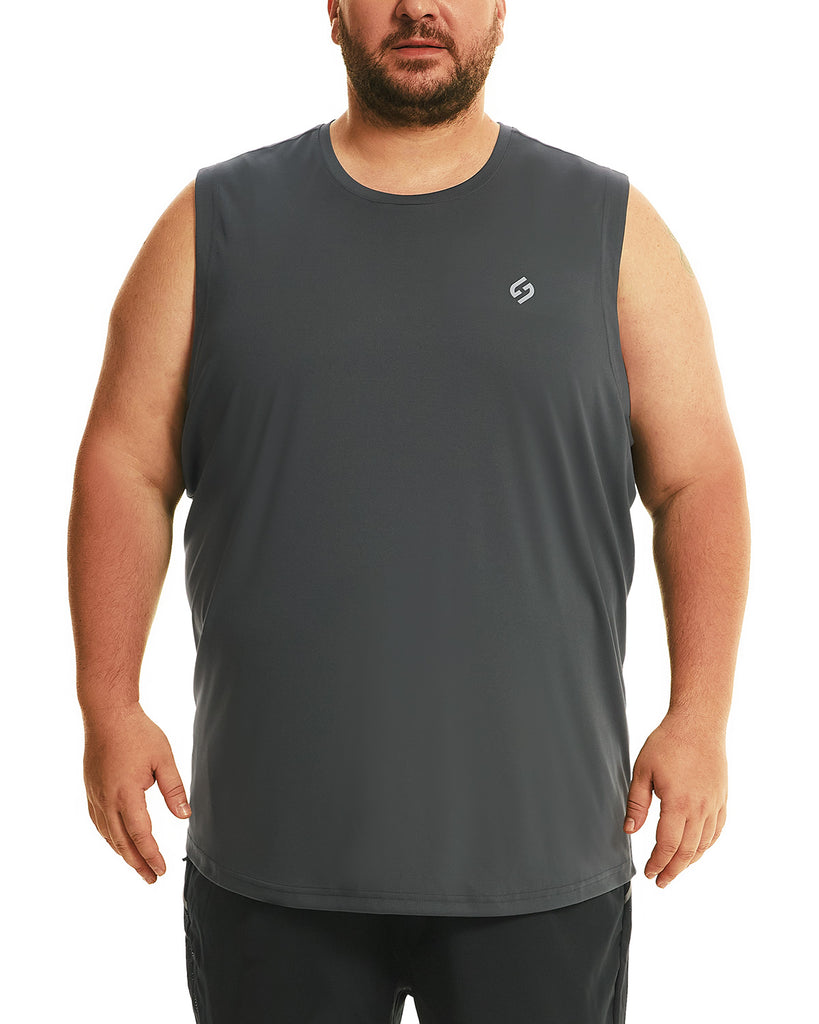 Hodo Big Size Mens Tank Tops, Sleeveless Workout Shirt for Man 3XL-6XL