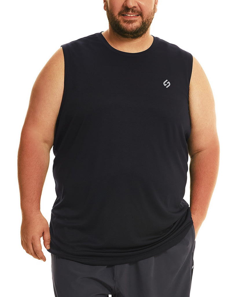 Hodo Big Size Mens Tank Tops, Sleeveless Workout Shirt for Man 3XL-6XL