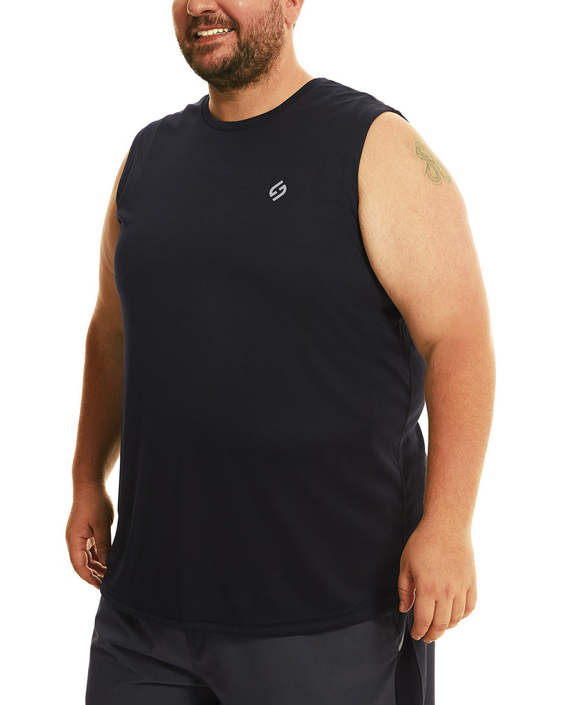 Hodo Big Size Mens Tank Tops, Sleeveless Workout Shirt for Man 3XL-6XL